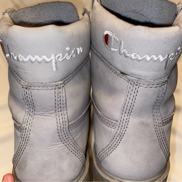 Limited Edition Timberland X Champion Grey Boots - Picture 5 of 9